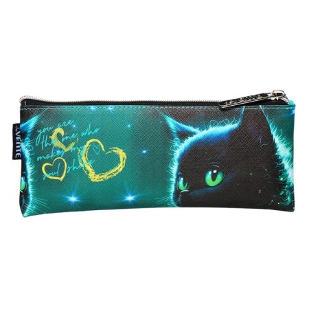 Penal soft, 1 department, 90 x 215 x 10 mm, flat, Devente, Black Cat, Artificial leather 7024447-2