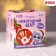New Year's set for creativity. Christmas ball with a print of the handle "Kitten", red