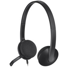 Logitech H340 headphones, computer, microphone, 115 dB, 20 Ohms, USB, 1.8 m, black
