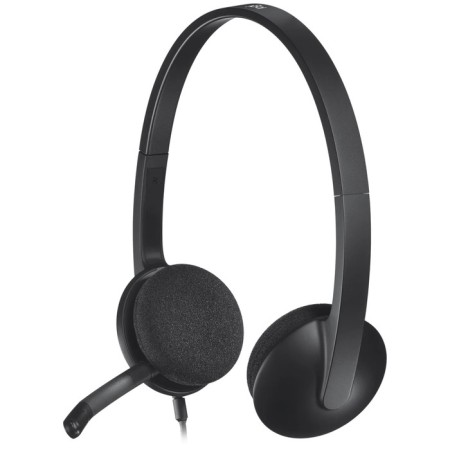 Logitech H340 headphones, computer, microphone, 115 dB, 20 Ohms, USB, 1.8 m, black