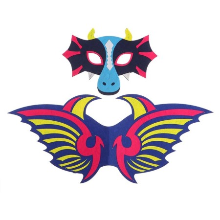 Carnival set of dragon, mask, wings-3