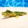 Decor for the Aquarium "Crocodile", 20 x 7.5 x 3 cm