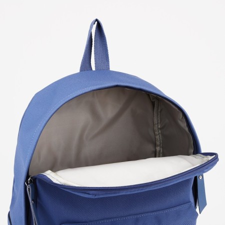 Youth backpack from textiles, 4 pockets, blue color-5