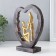 Souvenir Polystone "Lovers in the heart - recognition of love" Gold 16x6x20 cm