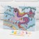 Picture on numbers for children on the subframe "Unicorn on the rainbow", 20 x 30 cm