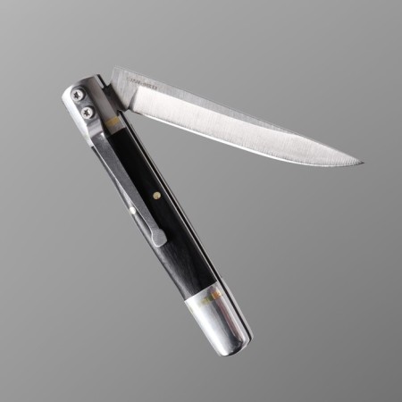 Folding "Ermine" steel - 420, hilt - steel/tree, blade - 8 cm-1