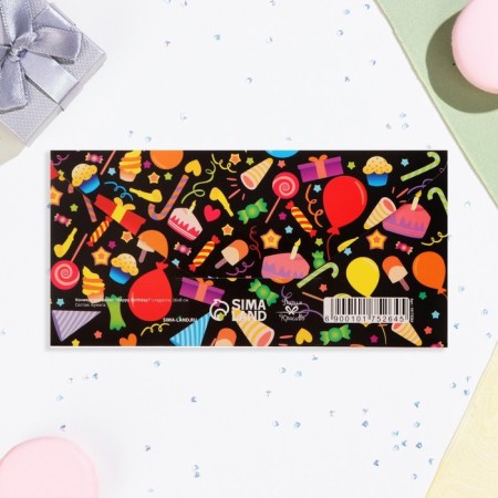 Money envelope "Happy Birthday!" Sweets, 16x8 cm-2