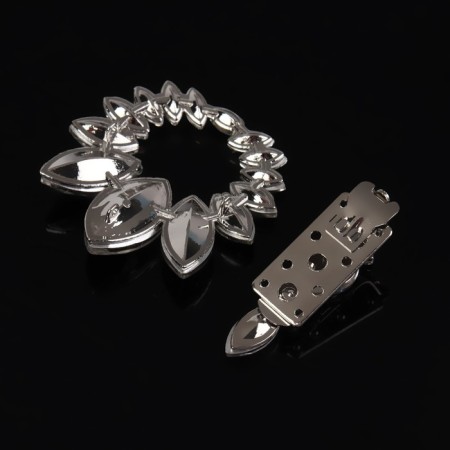 Decorative fastener, 9.6 × 6 cm, silver color-2