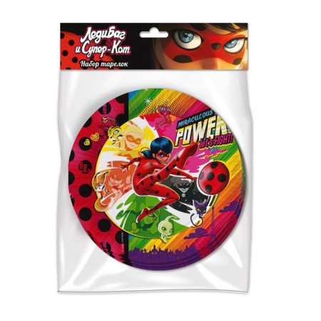 Paper plate "Lady Bag and Super-Cream", set 6 pcs, 18 cm-1