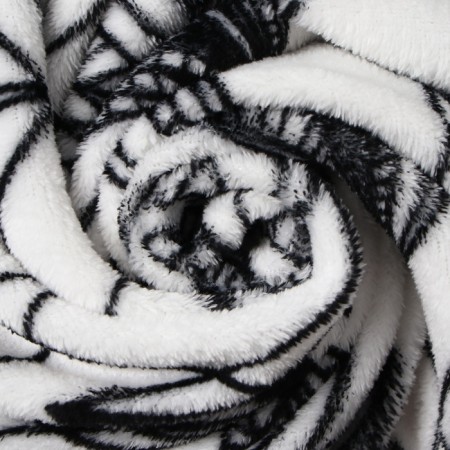 Belezza Gardenia Plau 180x200cm, black and white, microfiber 200g/m, PE 100%-2
