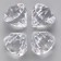 Crystals are plastic decorative, set 45 pcs., Size 1 pc. - 2.5 × 2 cm, the color is transparent