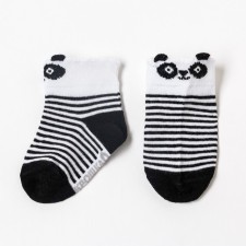 Socks children's baby I am Panda, white/black color, 6-8 cm