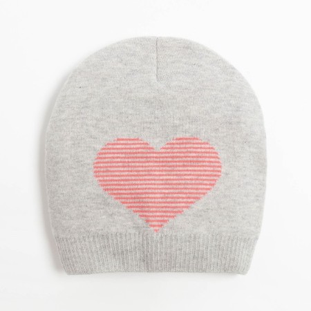 Hat for girls, color gray melange, size 50-52
