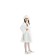 Carnival costume "Snow Maiden", white brocade, fur coat, hat, p. 28, height 110 cm