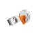 Holder for shower watering can Zein Z73, on vacuum suction cup, plastic, chromium/orange