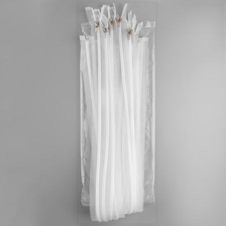 Lightning spiral, No. 5, connective, automatic lock, 60 cm, transparent/white color-2