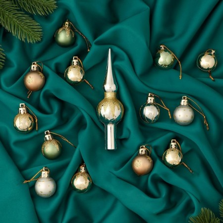 Set of jewelry plastic 15 pcs "Christmas Eve" radiance, d-3 cm, tip 13 cm