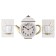 Wall -wall clocks for the kitchen "Teaker and two cups", silent, 29 x 34 cm, white, aa
