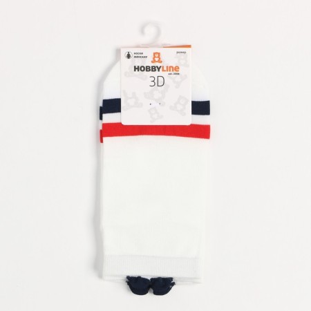 Women's socks, white color, size 36-40-6