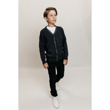 Jumper for boys, height 146-152 cm, dark gray color-3