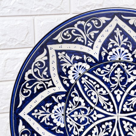 Largan Rishtan ceramics "Flowers", 42 cm, blue-3