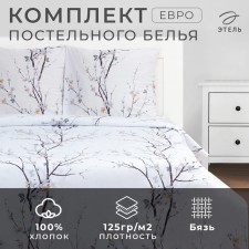 Bedding Ethel euro “Tenderness of the morning” 200x217cm, 220x240cm, 70x70cm-2 pcs, 100% cotton, calico, 125 g/m2