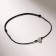 Bracelet of desires "hematite silver" heart on a black thread, the length is regulated