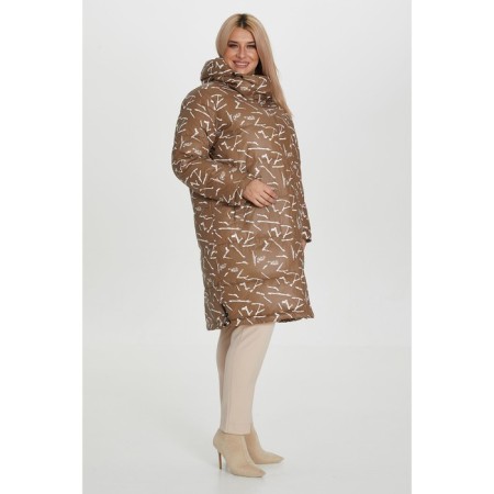 Women's coat, size 58, brown color-3