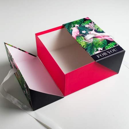 Gift box, packaging, "tropics", 29.5 x 29.5 x 14.5 cm-2