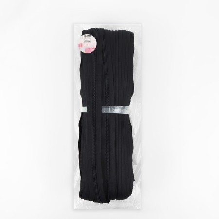 Rolled lightning "Spiral", No. 5, 100 m, black color-1