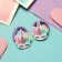 Hair elastic band "Baby" (set 2 pcs) Unicorn tenderness, 3 cm, lilac