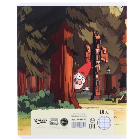Notebook in a cage 18 sheets, 5 types of mix, cover coated cardboard, gravity farz-9