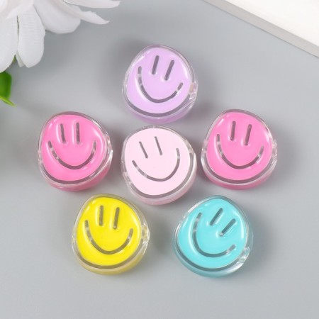 Busina Plastic "Summer breeze. Smiley" Gloss Mix 2.2x2x0.9 cm