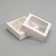 Box for sweets 4 pcs, with a window, white 12.5 x 12.5 x 3.5 cm