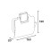 Toilet paper holder with Nice100 lid