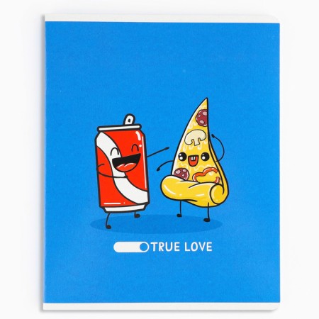 Notebook in a cage, 48 sheets A5 on a paper clip 5 pcs., Inner block No. 1 Mix “September 1: True Love” VD LAK-5