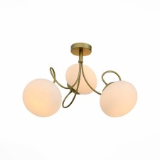Ceiling EVOLUCE lamp. SL717.202.03. Acini. 3x40 watts, E27, 55x55x37 cm, color gold