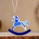 Souvenir "Horse-rocking" under Gzhel, 6.5 cm, manual painting