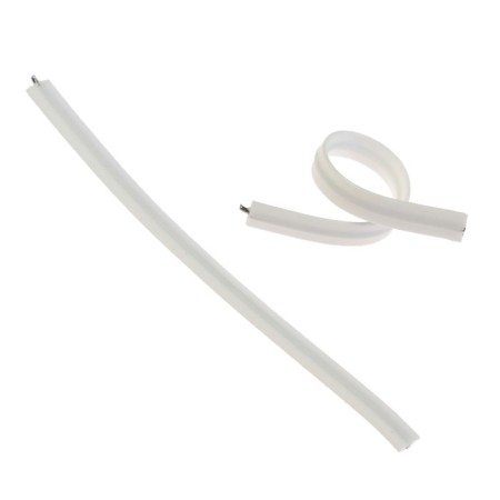 Twist knent in a cut, white, 5 cm-2