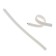 Twist knent in a cut, white, 5 cm