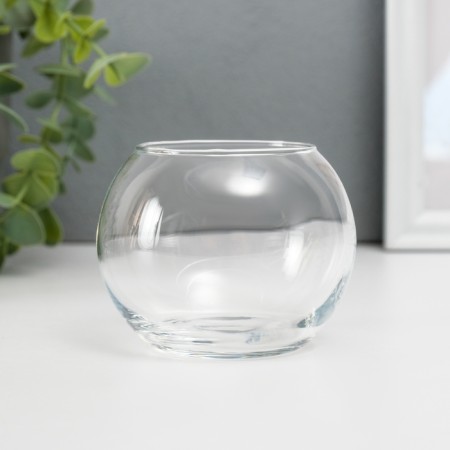 Glass Glass for 1 candle "Ball" transparent 7x9x9 cm-1