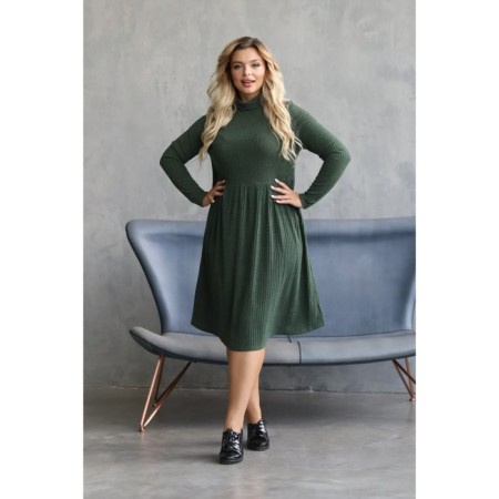 Women's dress, size 52, green color-3