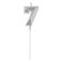 Candle in the cake on the skewer "Almaz", the number "7", silver, 4.8x2.6 cm
