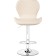 Barrier stool Porch metal/eco -leather, chrome/beige 48x47x91 cm