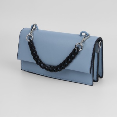 A chain for a bag, with carbines, plastic, 23 × 17 mm, 30 cm, black/silver color-2