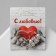 Brooch "Heart" pearl, white color in gold