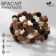 Bracelet handmade, wooden "Double row", color mix, d = 6.7 cm