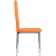 Stool on the metal frame DC2-001 Metal/Ecokozha, chrome/orange 41x45x96 cm