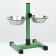 A stand with bowls, 2 x 350 ml, height 30 cm, collapsible, green