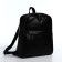 Women's backpack made of artificial leather with lightning, 2 pockets, black color
